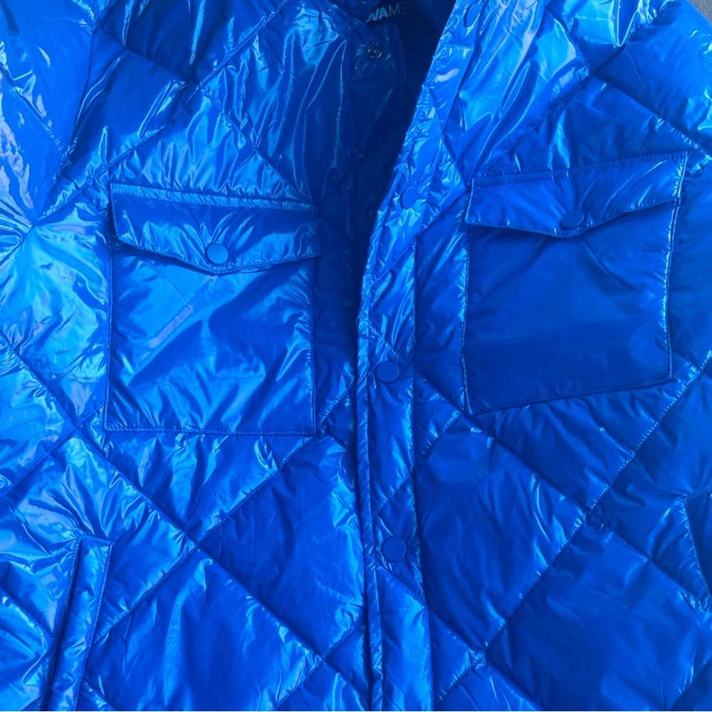 Fashion nova men’s blue puffer jacket